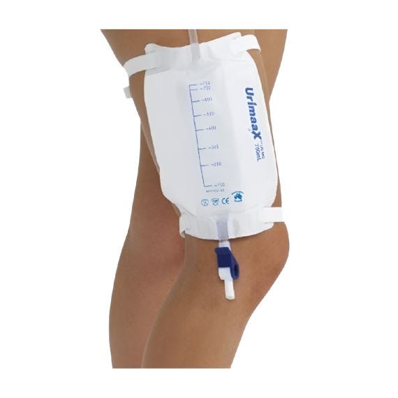 Aaxis Leg Bag Urimaax With Straps 500ml 30cm Tube