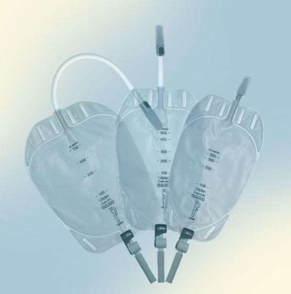 Bard Uriplan Leg Bag 750ml 38cm Tube