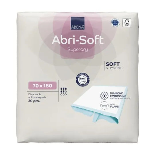 Abri Soft Superdry Bed Protector With Flaps Large 70 X 180 Cm 1750ml