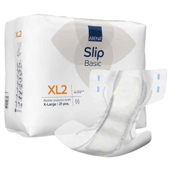 Abena Slip Basic Xl Extra Large Waist 110 170cm Unisex 1650ml Orange