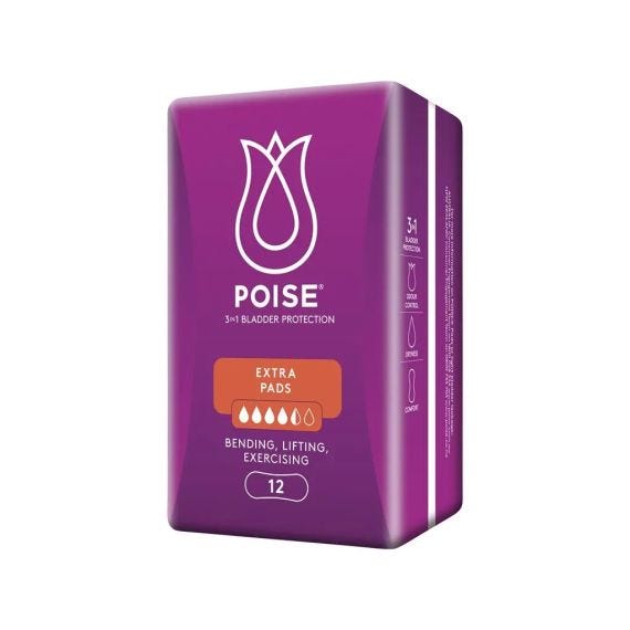 Poise Pads Extra 315x120mm Female 540ml 315mm White