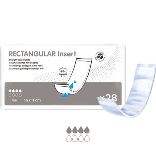 Pad Mini Rectangular 11x36cm Unisex 490ml White