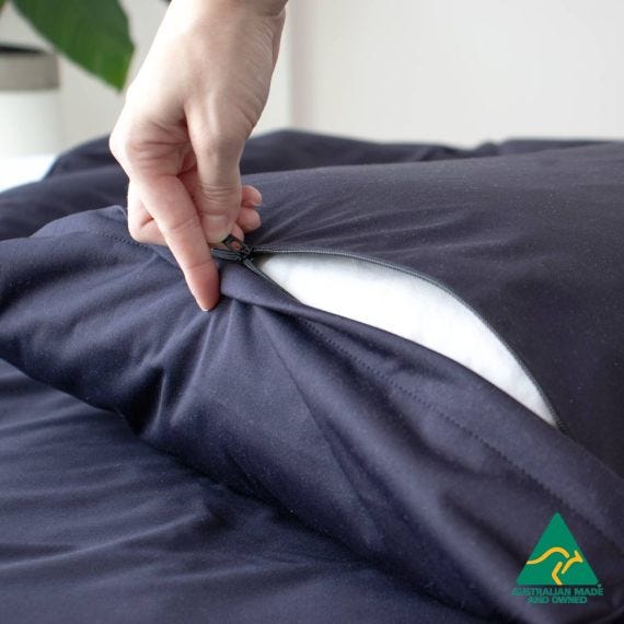 Pillow Protector Minappi Regular 75x50cm Waterproof Navy