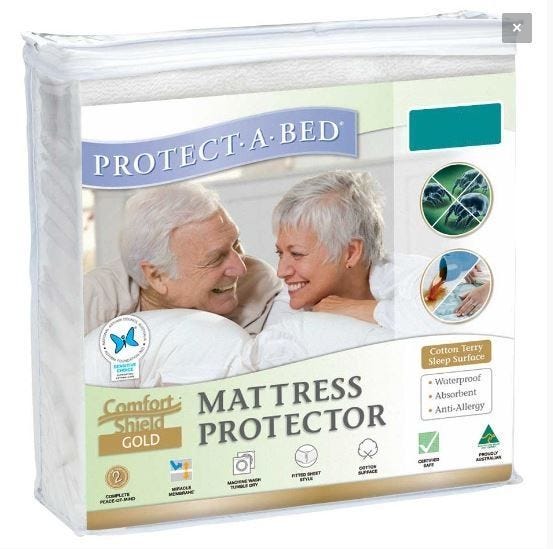 Comfortshield Gold Mattress Protector 607084 King 183x204cm 2000ml Waterproof White
