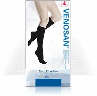 Venosan Microfibre Socks Medium Ankle 21 24cm Female 15 20 Hg Black