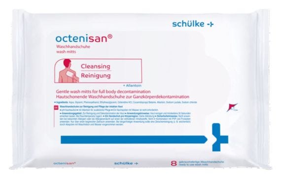 Octenisan Wash Mitts 21 X 13 X 2 Cm White
