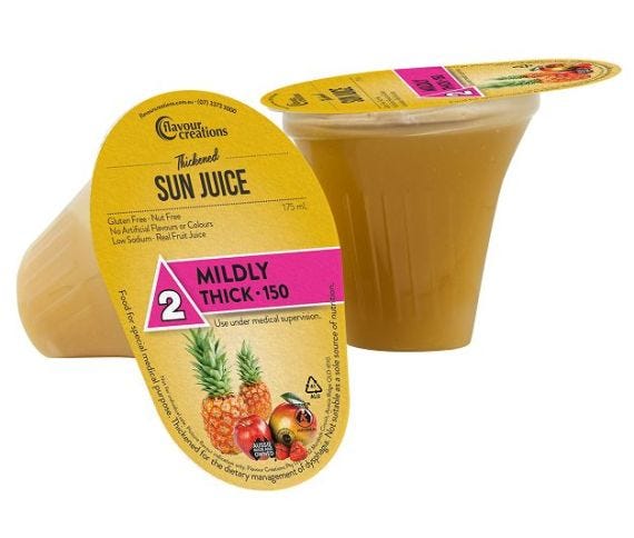 Flavour Creations Sun Juice Mildly Thick 150 Dysphagia Cup 175 Ml