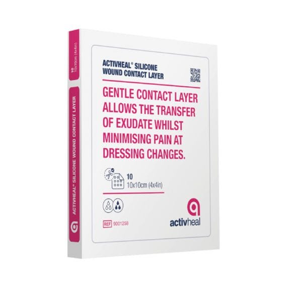 Activheal Silicone Wound Contact Layer 10x10cm