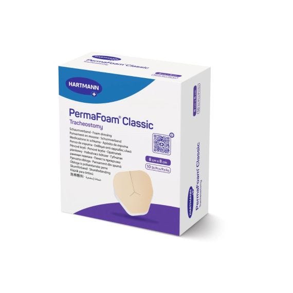 Permafoam Classic Tracheostomy 8cmx8cm
