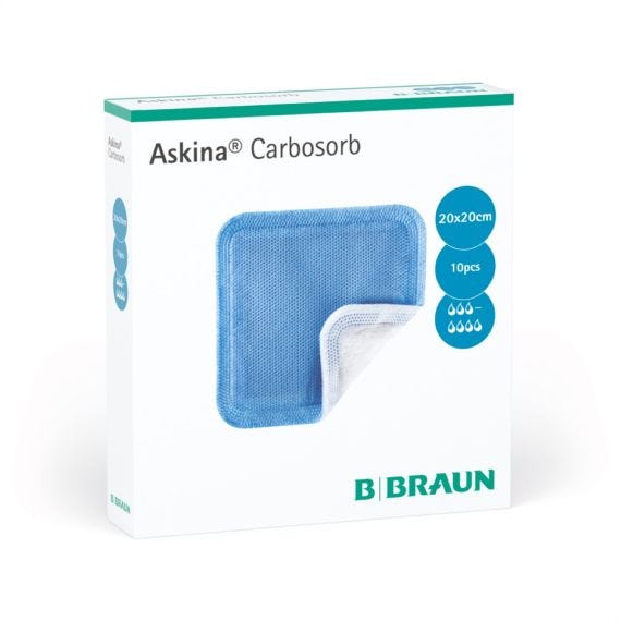 Askina Carbosorb Dressing 20x20cm Blue/White
