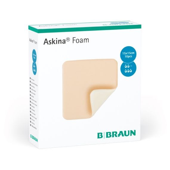 Askina Foam Dressing 15cmx15cm Beige