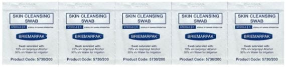 Briemar Skin Cleansing Alcohol Swabs With 70% IPA