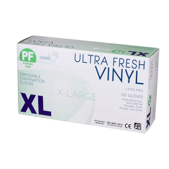 Gloves Mediquip Vinyl X Large Clear