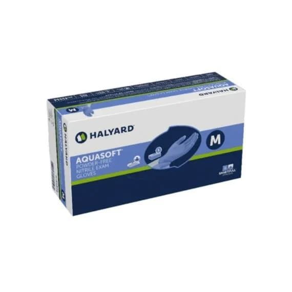 Gloves Halyard Aquasoft Nitrile Medium Blue