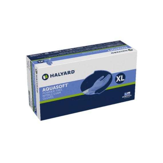 Gloves Halyard Aquasoft Nitrile X Large Blue