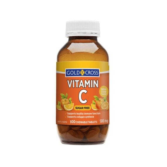 Gold Cross Vitamin C Chewable Tablets 500mg Sugar Free