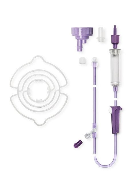 Flocare Gravity Pack And Bottle Set Y Port And Drip Chamber