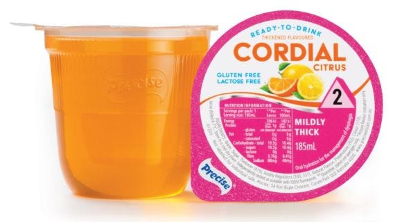 Precise Mildly Thick Level 2 Ready To Drink Cups Cordial Citrus