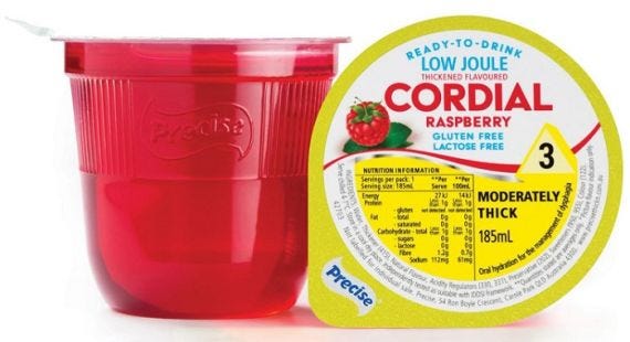 Precise Moderately Thick Level 3 Ready To Drink Cups Cordial Low Joule