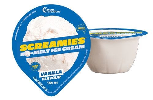Flavour Creations Screamies Vanilla Ice Cream 120gm