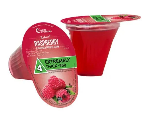 Flavour Creations Raspberry Cordial Level 4 Extremely Thick 900 Dysphagia Cup 175 Ml