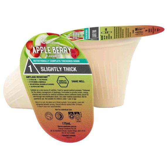 Flavour Creations Nutritionally Complete Apple Berry Level 1 Slightly Thick 175 Ml