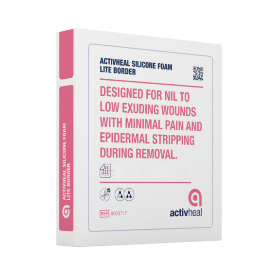 Activheal Silicone Foam Border Lite 7.5x7.5cm