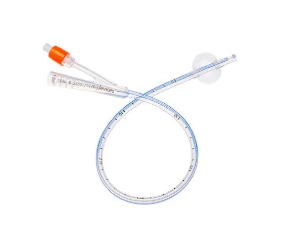 Mdevices Silicone Foley Catheter 16 Fr – 10ml Balloon – 40cm (Orange)