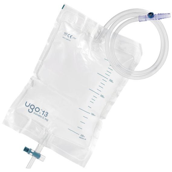 Ugo Drainage Bag 2000ml 90cm Tube