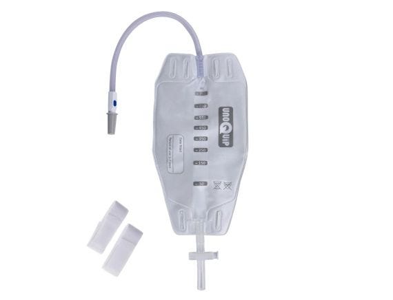 Unoquip Leg Bag Hhc No Backing 500ml Unisex 9 Cm Tube