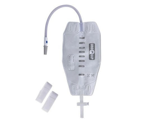 Unoquip Leg Bag Hhc No Backing 500ml Unisex 9 Cm Tube
