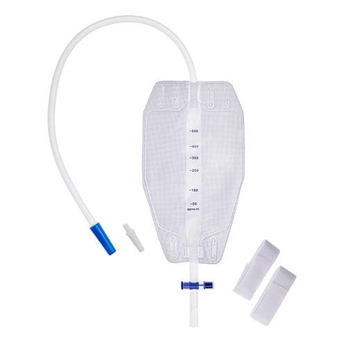 Unoquip Leg Bag Hhc Soft Backing   Cut To Fit 500ml Unisex 50cm Tube