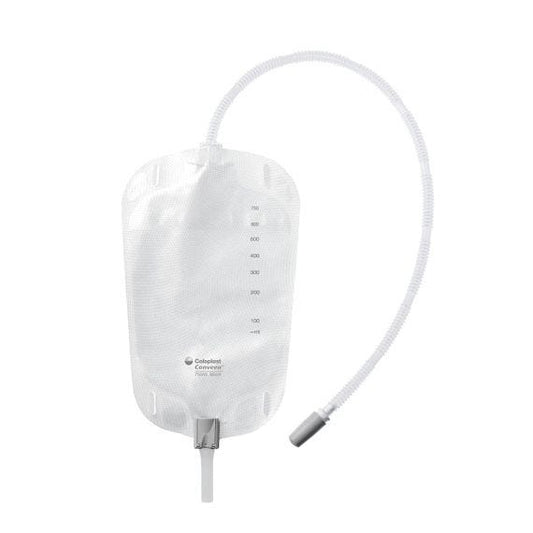 Conveen Leg Bag With Straps Unisex 750ml 30cm Tube White Design
