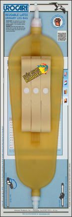 Urocare Leg Bag With Straps Large 42.5x12.1cm 1000ml Latex