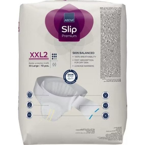 Abena Slip Premium 170 254cm Xx Large Unisex 1920ml Purple