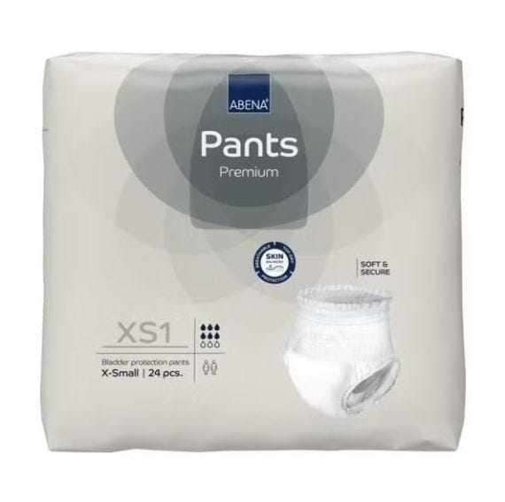 Abena Pants Premium Xs1 Extra Small 1400ml White/ Grey Stripe