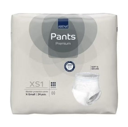 Abena Pants Premium Xs1 Extra Small 1400ml White/ Grey Stripe