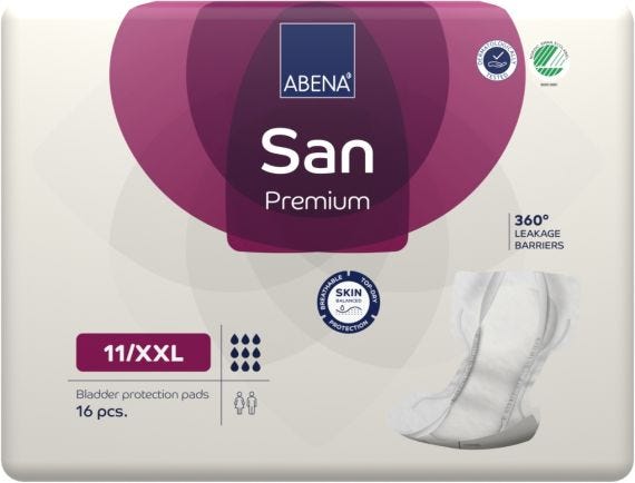 Abena San 11 Bariatric 2 Xl 46 X 84cm Unisex 3400ml Plum
