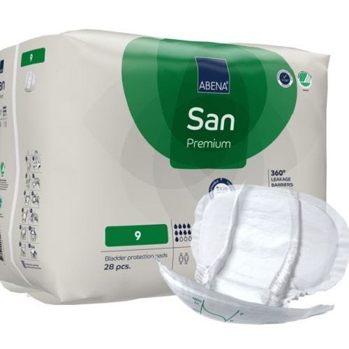 Abena San Premium 9 Unisex 2400ml White/ Green Stripe