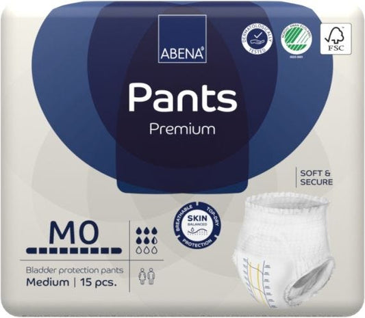Abena Pants M0 Medium 80 110cm 1100ml White/ Blue Stripe
