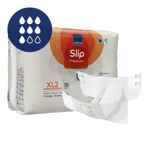 Abena Slip Extra Large Waist 110 170cm Unisex 2040ml Orange