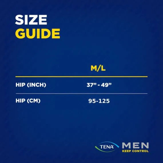 Tena Men Premium Fit Protective Underwear Maxi 95 125cm 945m Waist 95 125cm 945ml