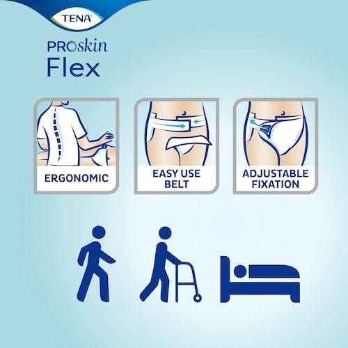 Tena Flex Proskin Super Medium Waist 71 102cm Unisex 1525ml