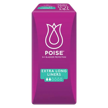 Poise Extra Long Liner Female 70ml 21.5cm White/Pink