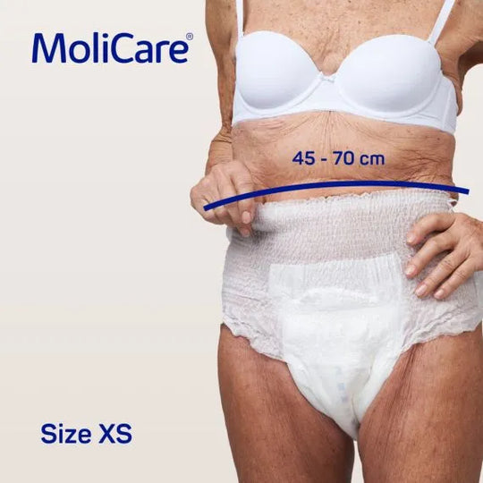 Molicare Premium Mobile 6 Drops X Small Waist 40 70cm Unisex 1361ml White