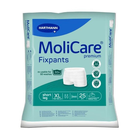 Molicare Premium Fixpants Long Leg X Large Waist 100 160cm Unisex Green