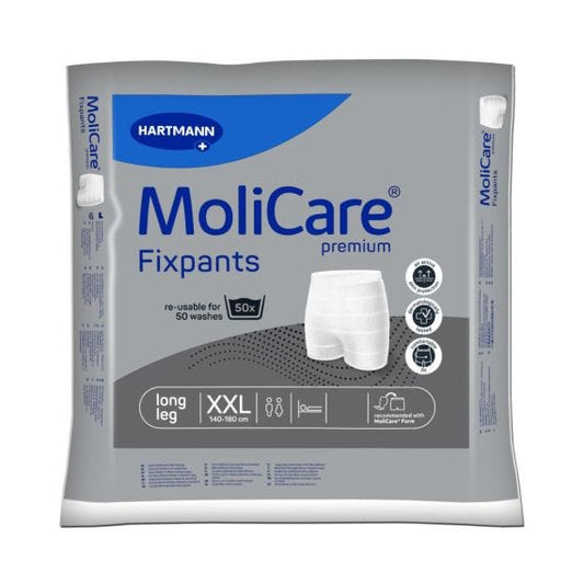 Molicare Premium Fixpants Long Leg Xx Large Waist 140 180cm Unisex Grey