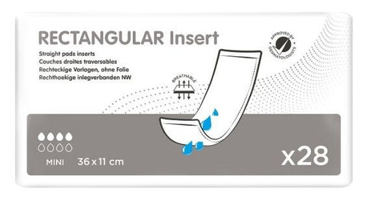 Pad Mini Rectangular 11x36cm Unisex 490ml White