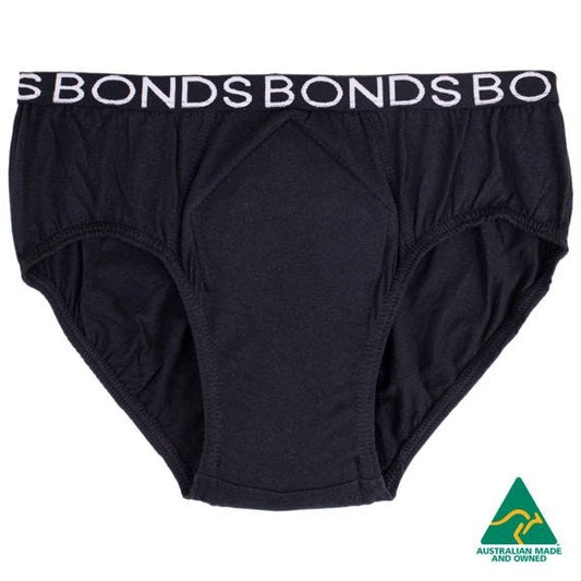 Bonds Boys Brief Waist 64 68 Cm 10 12 Yrs Waist 64 68 Cm Male 300ml Cotton Black