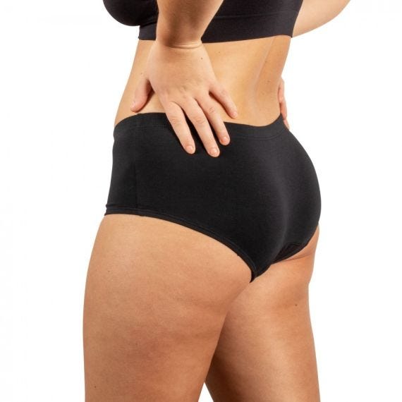 Conni Active Ladies Brief 12 Waist 76 Cm Female 200 Ml Waterproof Black